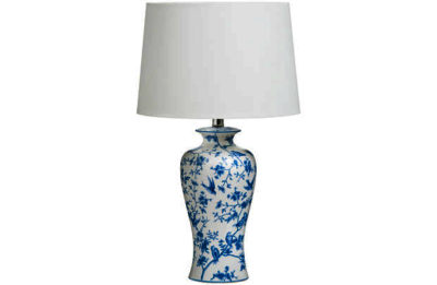 Premier Housewares Andromeda Table Lamp - Blue and White